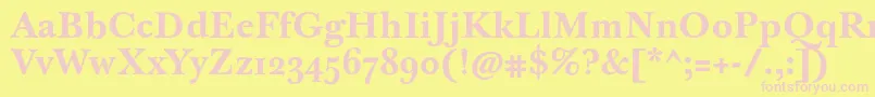 JbaskervilletextBold Font – Pink Fonts on Yellow Background