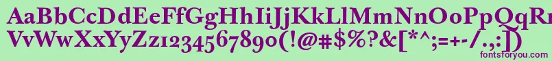 JbaskervilletextBold Font – Purple Fonts on Green Background