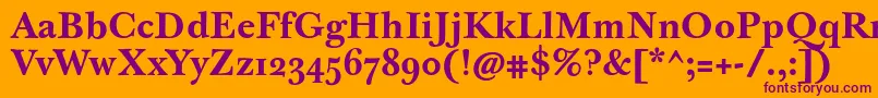 JbaskervilletextBold Font – Purple Fonts on Orange Background