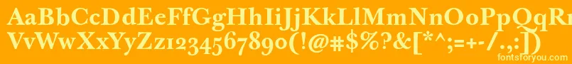 JbaskervilletextBold Font – Yellow Fonts on Orange Background