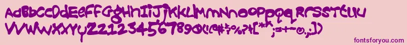 fuente Croobie ffy – Fuentes Moradas Sobre Fondo Rosa