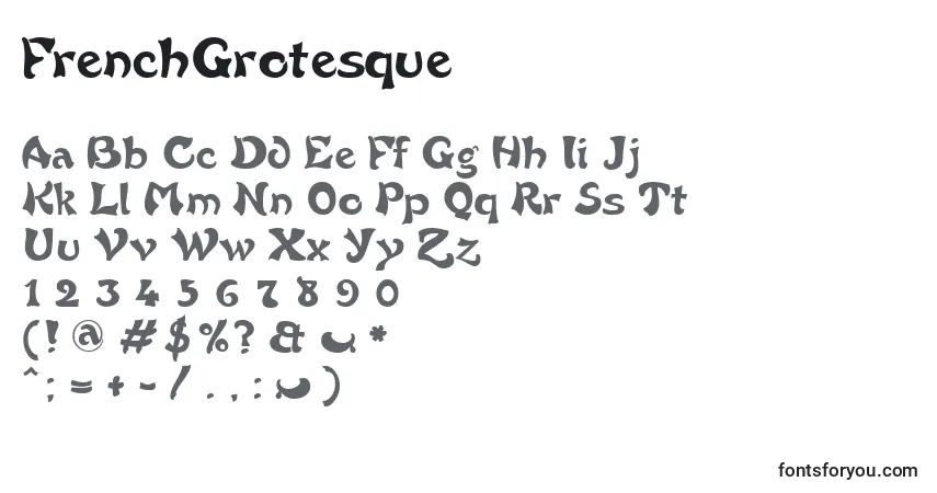 Шрифт FrenchGrotesque – алфавит, цифры, специальные символы