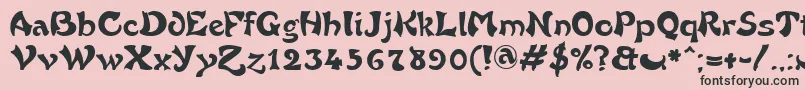フォントFrenchGrotesque – ピンクの背景に黒い文字