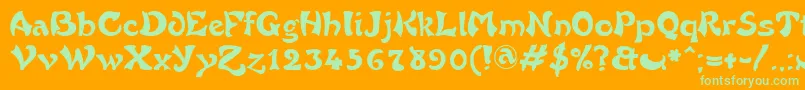 FrenchGrotesque Font – Green Fonts on Orange Background