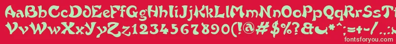FrenchGrotesque Font – Green Fonts on Red Background