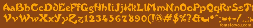Шрифт FrenchGrotesque – оранжевые шрифты на коричневом фоне