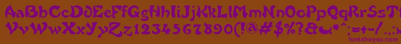 FrenchGrotesque Font – Purple Fonts on Brown Background
