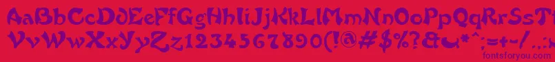 FrenchGrotesque Font – Purple Fonts on Red Background