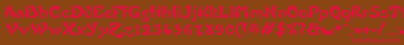 FrenchGrotesque Font – Red Fonts on Brown Background