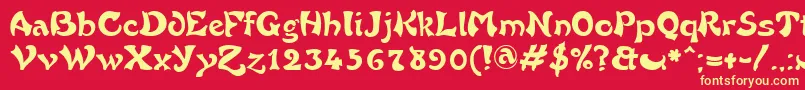 FrenchGrotesque Font – Yellow Fonts on Red Background