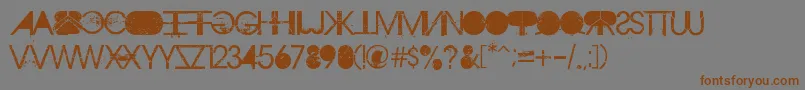 Aristotlepunk Font – Brown Fonts on Gray Background