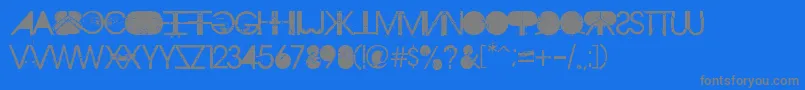 Aristotlepunk Font – Gray Fonts on Blue Background