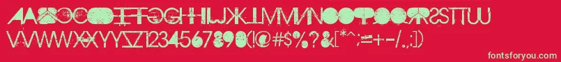 Aristotlepunk Font – Green Fonts on Red Background
