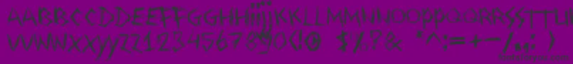 Drawingblood Font – Black Fonts on Purple Background