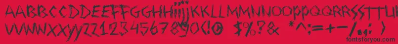 Drawingblood Font – Black Fonts on Red Background