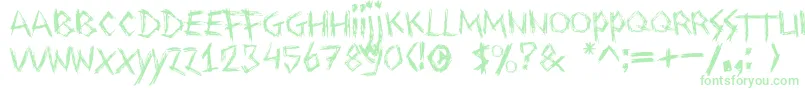 Drawingblood Font – Green Fonts on White Background