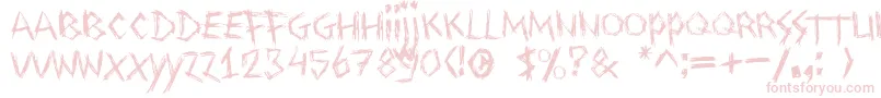 Drawingblood Font – Pink Fonts on White Background