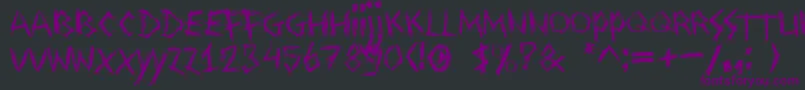Drawingblood Font – Purple Fonts on Black Background