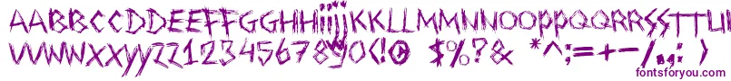 Drawingblood-fontti – violetit fontit