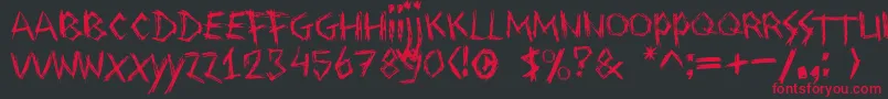 Drawingblood Font – Red Fonts on Black Background