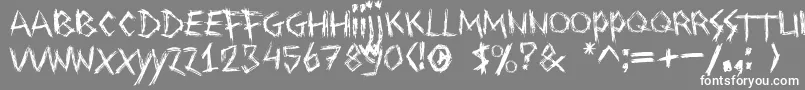 Drawingblood Font – White Fonts on Gray Background