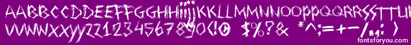 Drawingblood Font – White Fonts on Purple Background