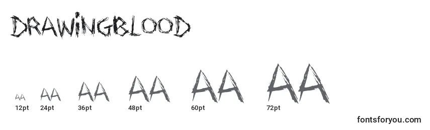 Drawingblood Font Sizes