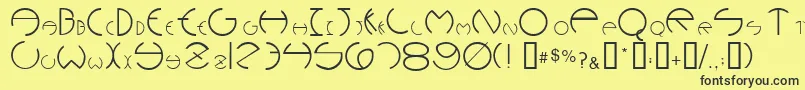 Rounders Font – Black Fonts on Yellow Background