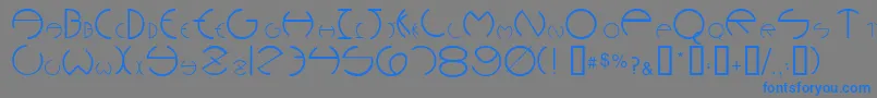 Rounders Font – Blue Fonts on Gray Background