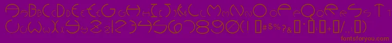 Rounders Font – Brown Fonts on Purple Background