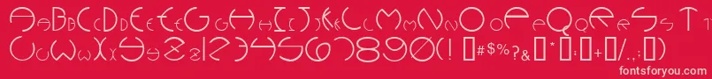 Rounders Font – Pink Fonts on Red Background