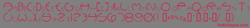 フォントRounders – 赤い文字の灰色の背景