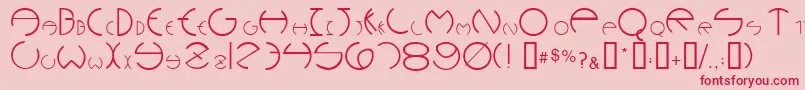 Rounders Font – Red Fonts on Pink Background