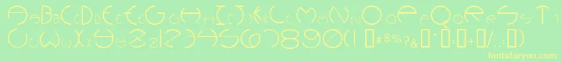 Rounders Font – Yellow Fonts on Green Background