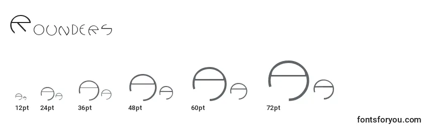 Размеры шрифта Rounders