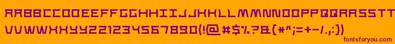 StrongLine7 Font – Purple Fonts on Orange Background