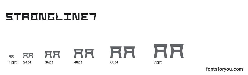 StrongLine7 Font Sizes