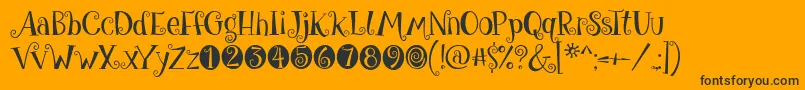 GiveMeSomeSugar-Schriftart – Schwarze Schriften auf orangefarbenem Hintergrund
