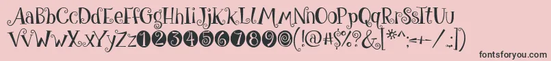 フォントGiveMeSomeSugar – ピンクの背景に黒い文字
