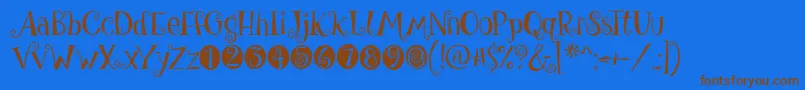 GiveMeSomeSugar Font – Brown Fonts on Blue Background