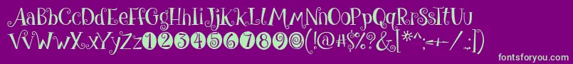 GiveMeSomeSugar Font – Green Fonts on Purple Background