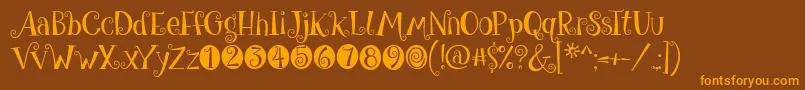 GiveMeSomeSugar Font – Orange Fonts on Brown Background