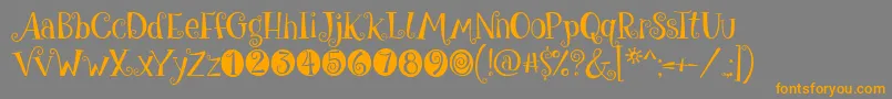 GiveMeSomeSugar Font – Orange Fonts on Gray Background