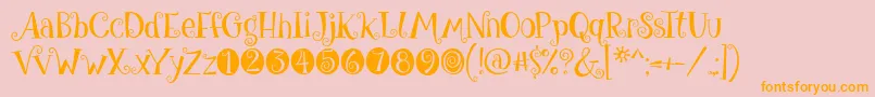 GiveMeSomeSugar Font – Orange Fonts on Pink Background