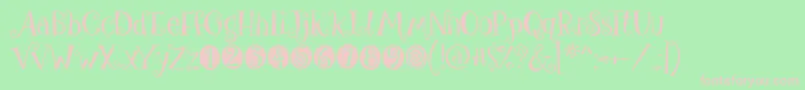 GiveMeSomeSugar-fontti – vaaleanpunaiset fontit vihreällä taustalla