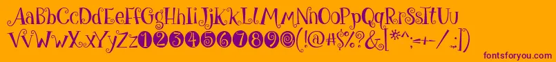 GiveMeSomeSugar Font – Purple Fonts on Orange Background