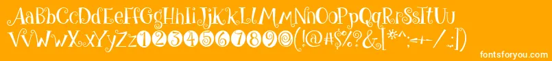 GiveMeSomeSugar Font – White Fonts on Orange Background