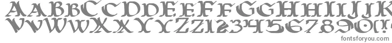 フォントWarasgarde – 白い背景に灰色の文字