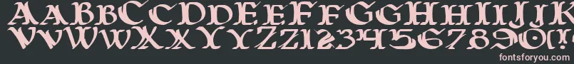 Warasgarde Font – Pink Fonts on Black Background