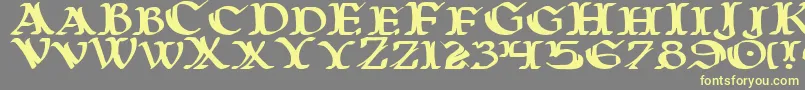 Warasgarde Font – Yellow Fonts on Gray Background